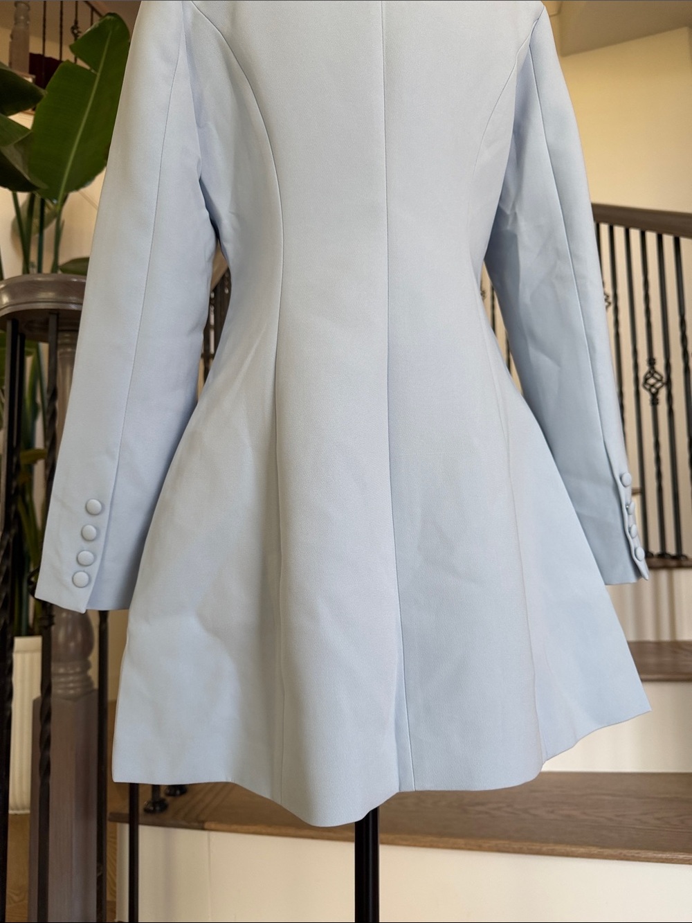 NWT Commense Light Blue Button-Front Blazer Mini Dress (Small) - Picture 6 of 7